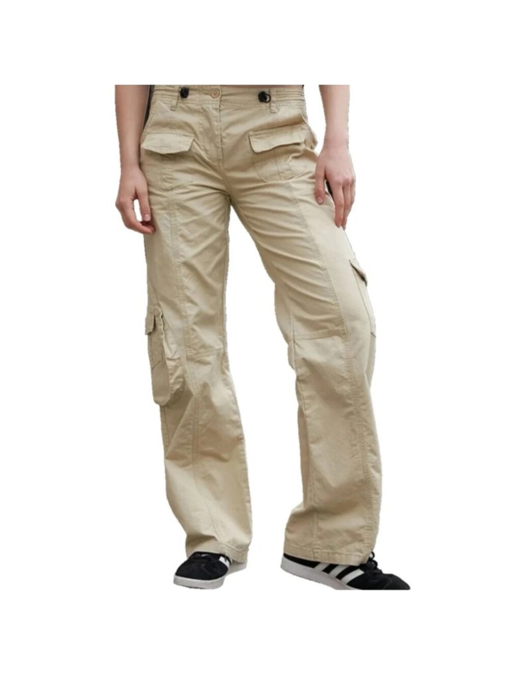 Brandy Melville Khaki Cargo Pants Y2K Streetwear Casual Small